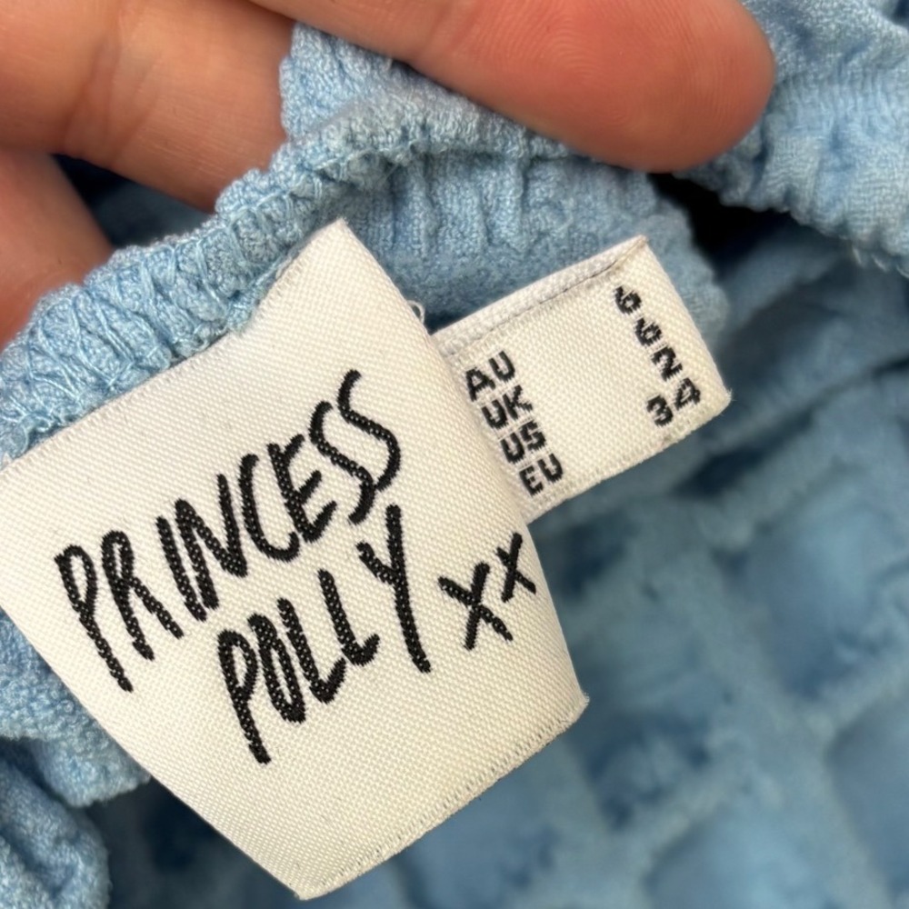 Princess Polly Blue Popcorn Textured Bubble Bodycon Mini Dress Womens Size 2 Y2K - Picture 2 of 4